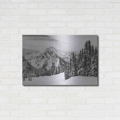 Luxe Metal Art 'Tatoosh Range BW' by Alan Majchrowicz,Metal Wall Art,36x24