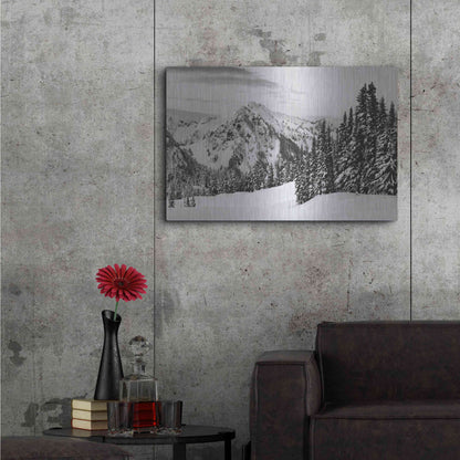 Luxe Metal Art 'Tatoosh Range BW' by Alan Majchrowicz,Metal Wall Art,36x24