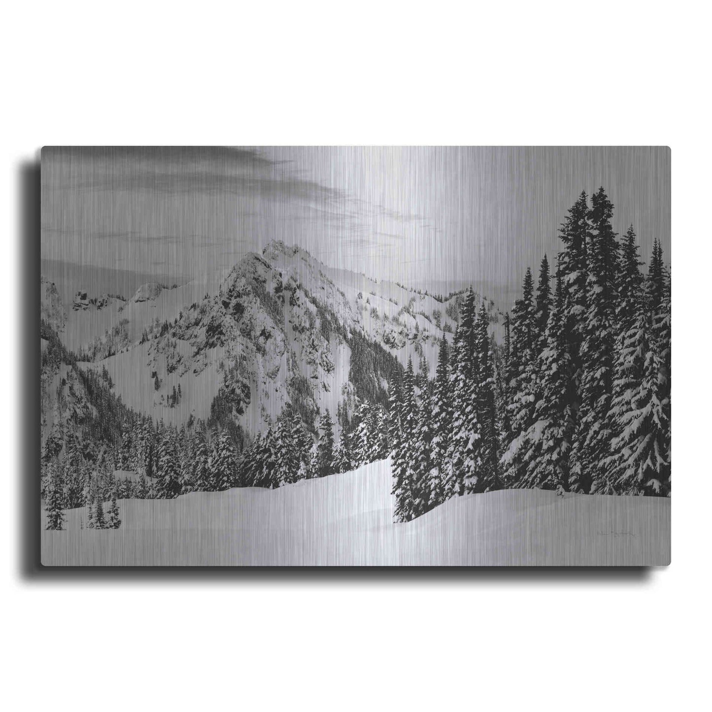 Luxe Metal Art 'Tatoosh Range BW' by Alan Majchrowicz,Metal Wall Art