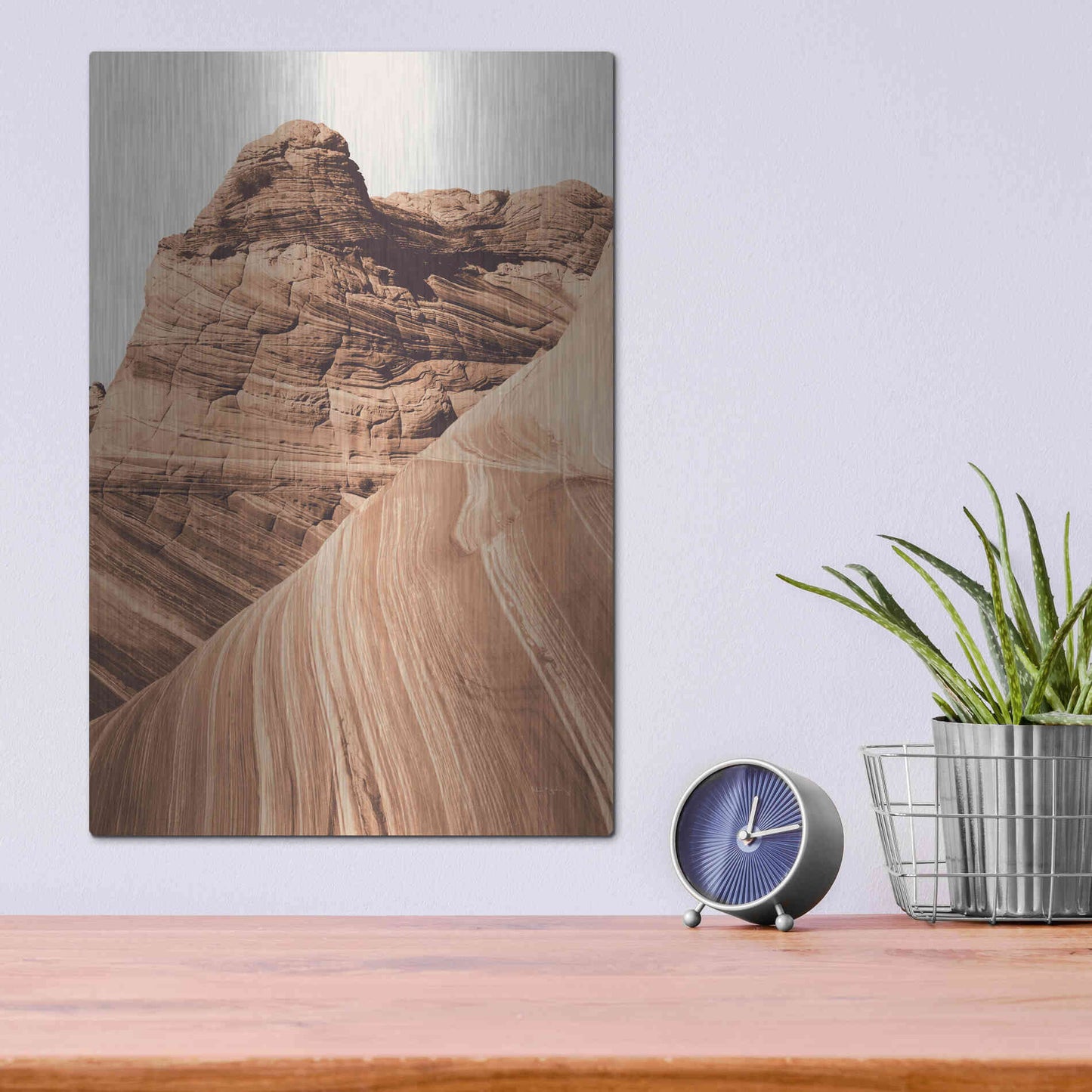 Luxe Metal Art 'Coyote Buttes I Autumn' by Alan Majchrowicz,Metal Wall Art,12x16