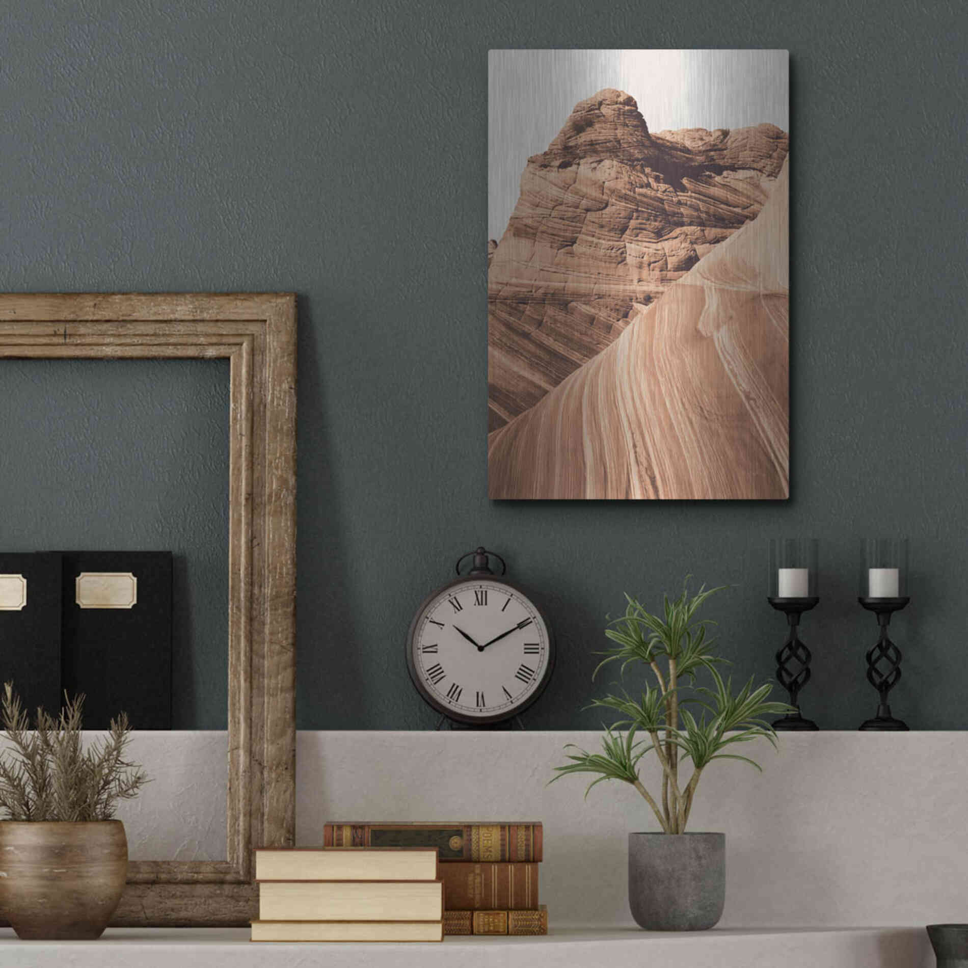 Luxe Metal Art 'Coyote Buttes I Autumn' by Alan Majchrowicz,Metal Wall Art,12x16