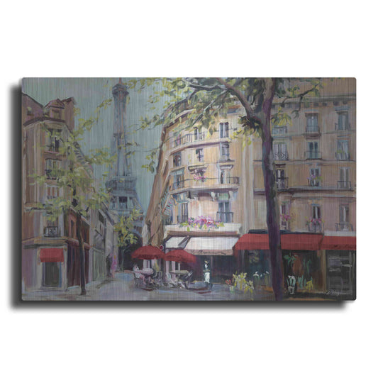 Luxe Metal Art 'Springtime in Paris' by Marilyn Hageman, Metal Wall Art