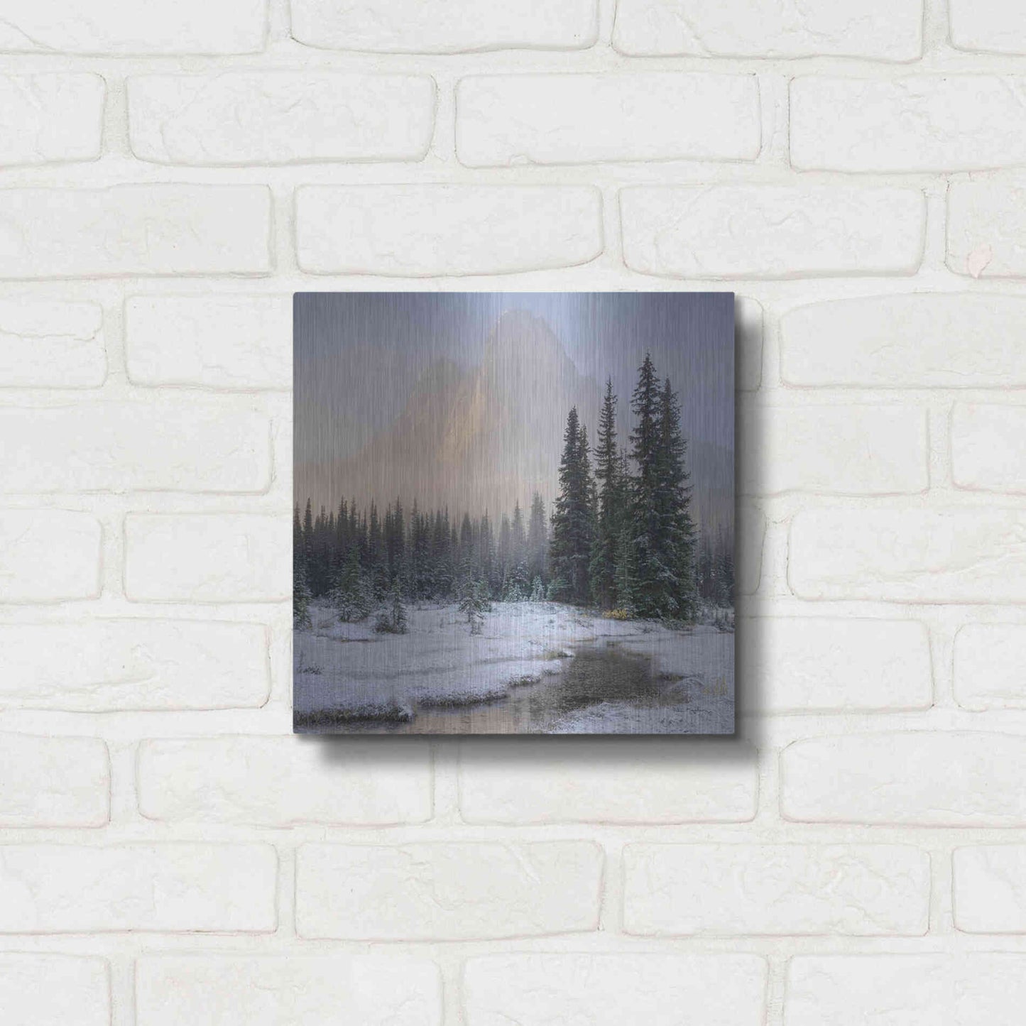 Luxe Metal Art 'Bell Mountain North Cascades II' by Alan Majchrowicz,Metal Wall Art,12x12