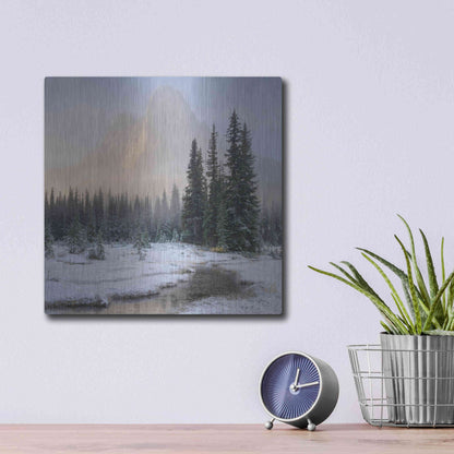 Luxe Metal Art 'Bell Mountain North Cascades II' by Alan Majchrowicz,Metal Wall Art,12x12