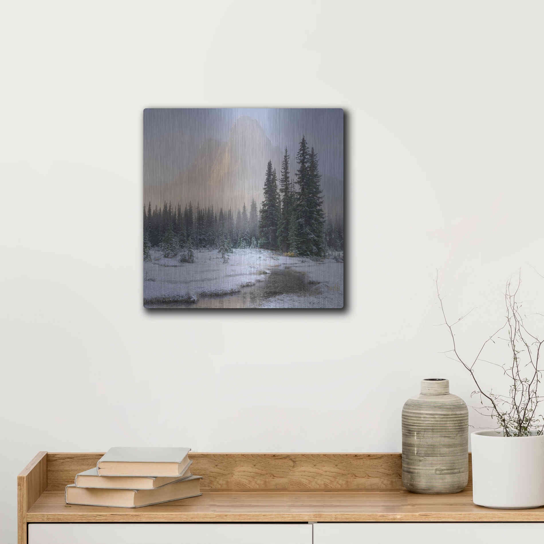 Luxe Metal Art 'Bell Mountain North Cascades II' by Alan Majchrowicz,Metal Wall Art,12x12