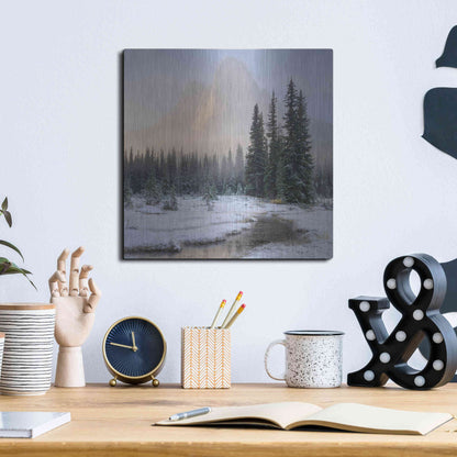 Luxe Metal Art 'Bell Mountain North Cascades II' by Alan Majchrowicz,Metal Wall Art,12x12