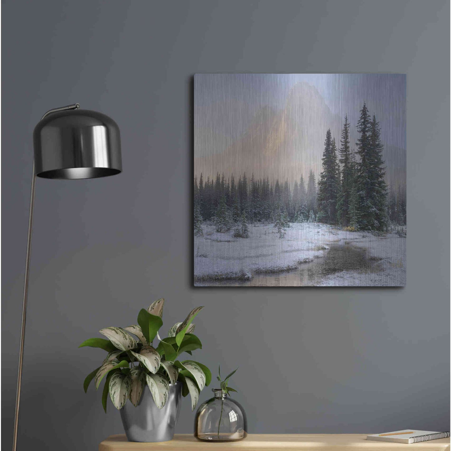 Luxe Metal Art 'Bell Mountain North Cascades II' by Alan Majchrowicz,Metal Wall Art,24x24