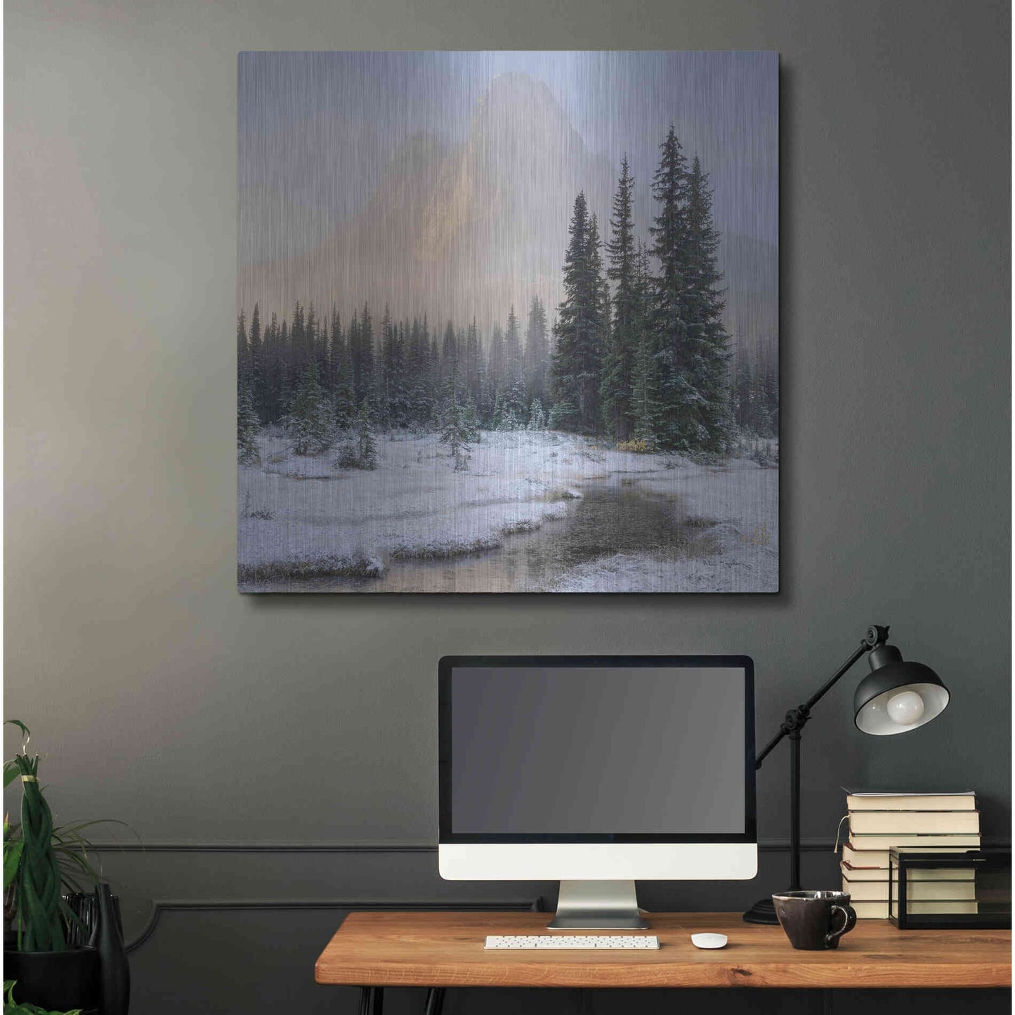 Luxe Metal Art 'Bell Mountain North Cascades II' by Alan Majchrowicz,Metal Wall Art,36x36