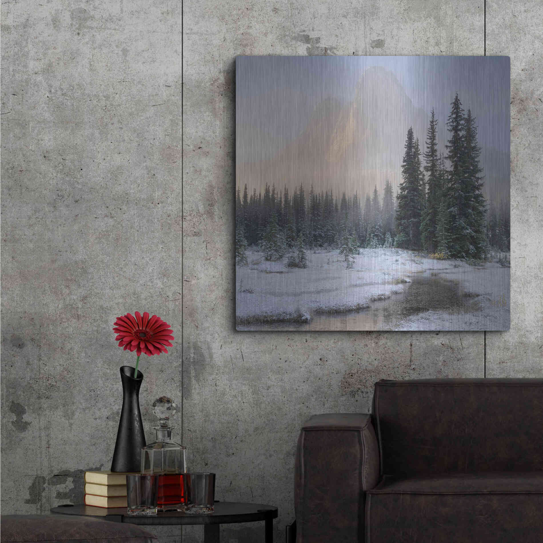 Luxe Metal Art 'Bell Mountain North Cascades II' by Alan Majchrowicz,Metal Wall Art,36x36