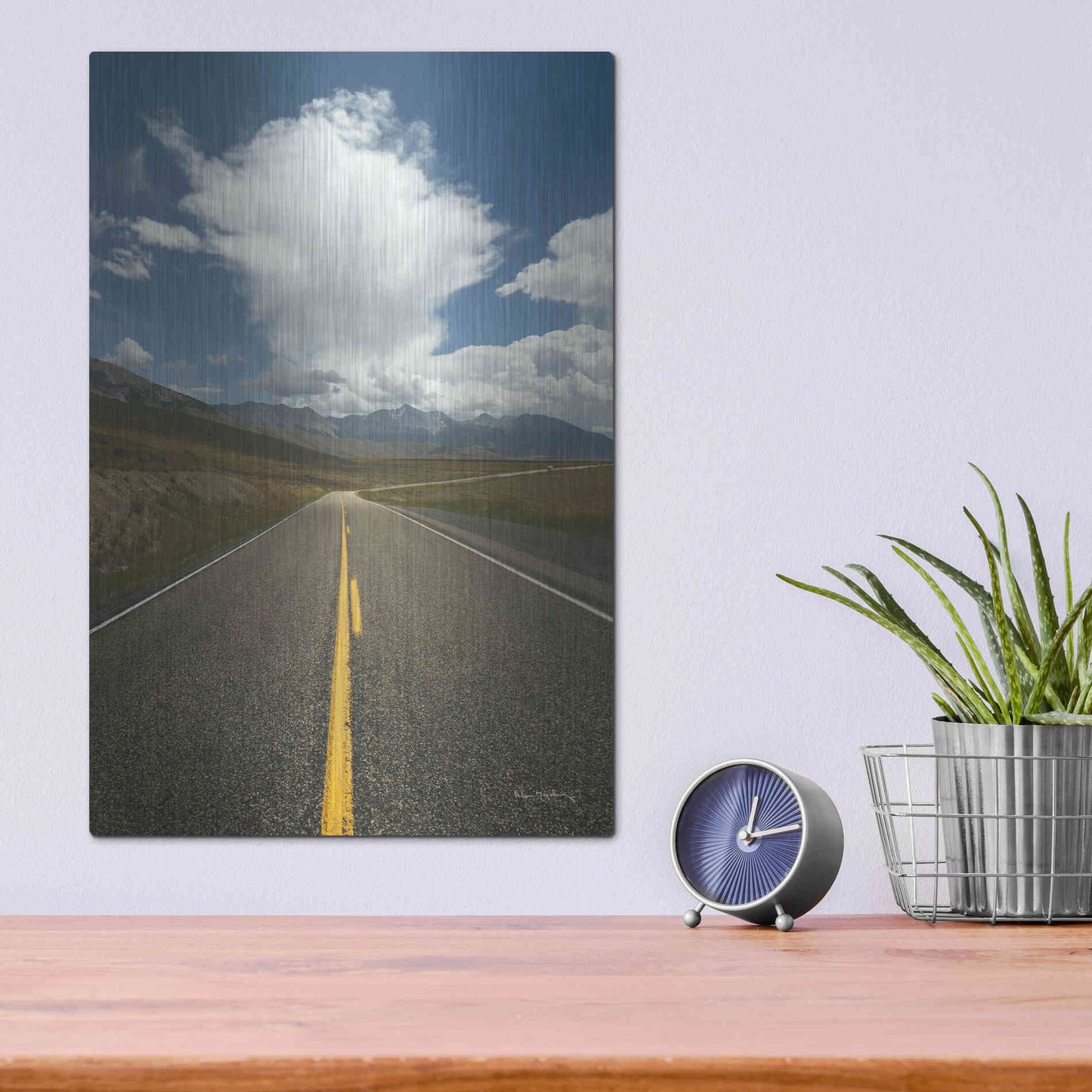 Luxe Metal Art 'Highway 93 in Idaho' by Alan Majchrowicz,Metal Wall Art,12x16