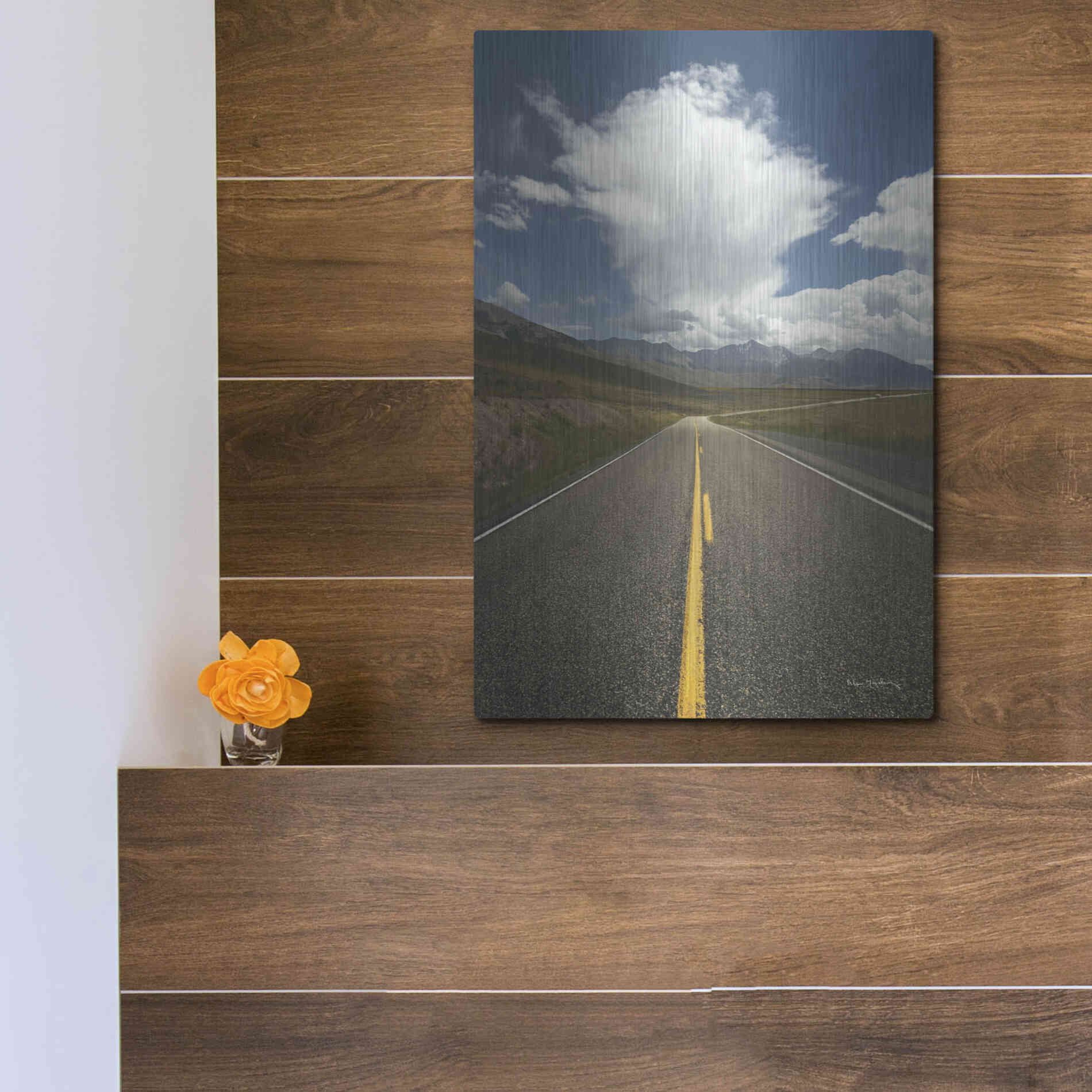 Luxe Metal Art 'Highway 93 in Idaho' by Alan Majchrowicz,Metal Wall Art,12x16