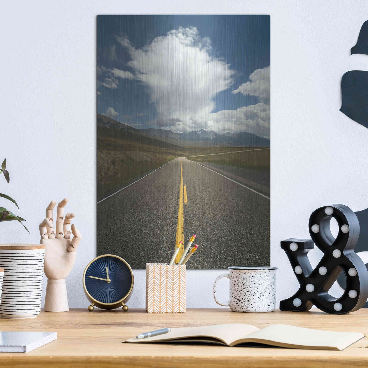 Luxe Metal Art 'Highway 93 in Idaho' by Alan Majchrowicz,Metal Wall Art,12x16