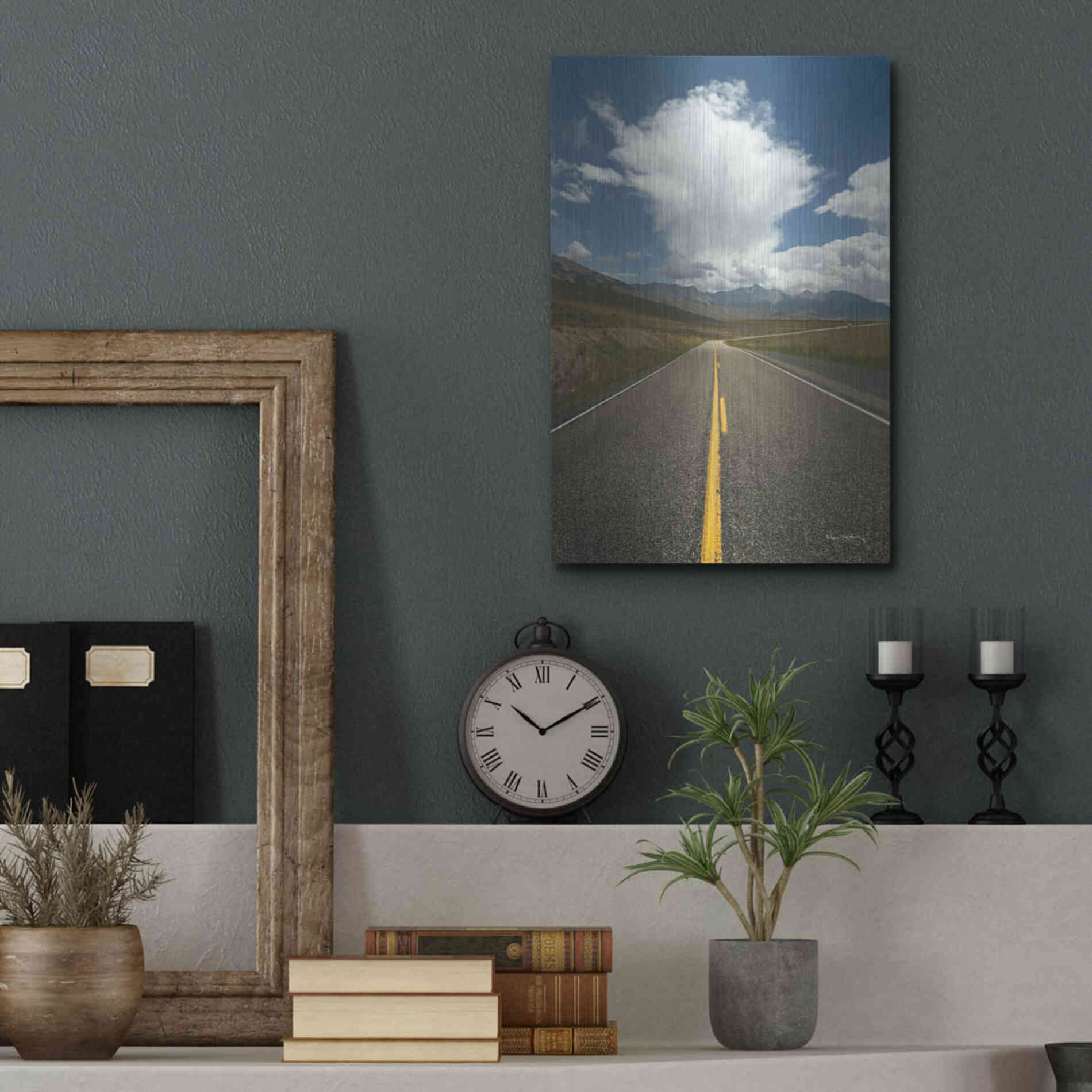 Luxe Metal Art 'Highway 93 in Idaho' by Alan Majchrowicz,Metal Wall Art,12x16