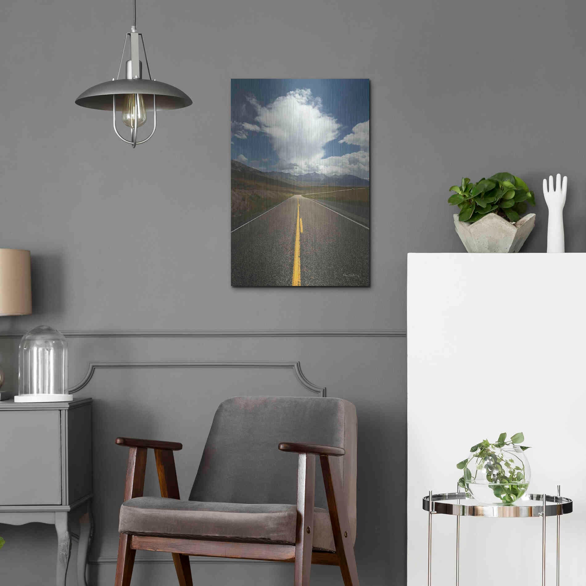 Luxe Metal Art 'Highway 93 in Idaho' by Alan Majchrowicz,Metal Wall Art,16x24