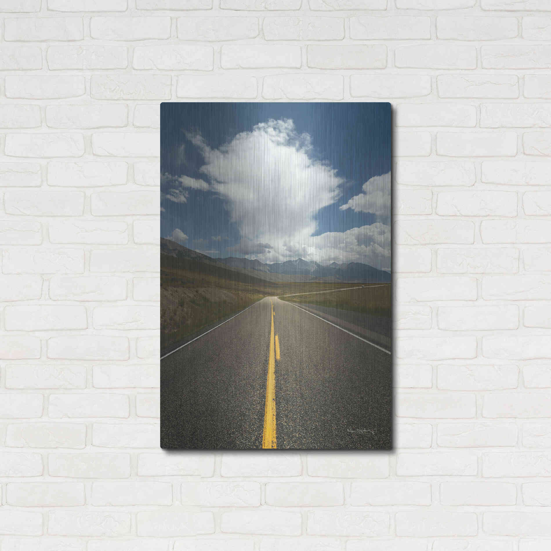 Luxe Metal Art 'Highway 93 in Idaho' by Alan Majchrowicz,Metal Wall Art,24x36