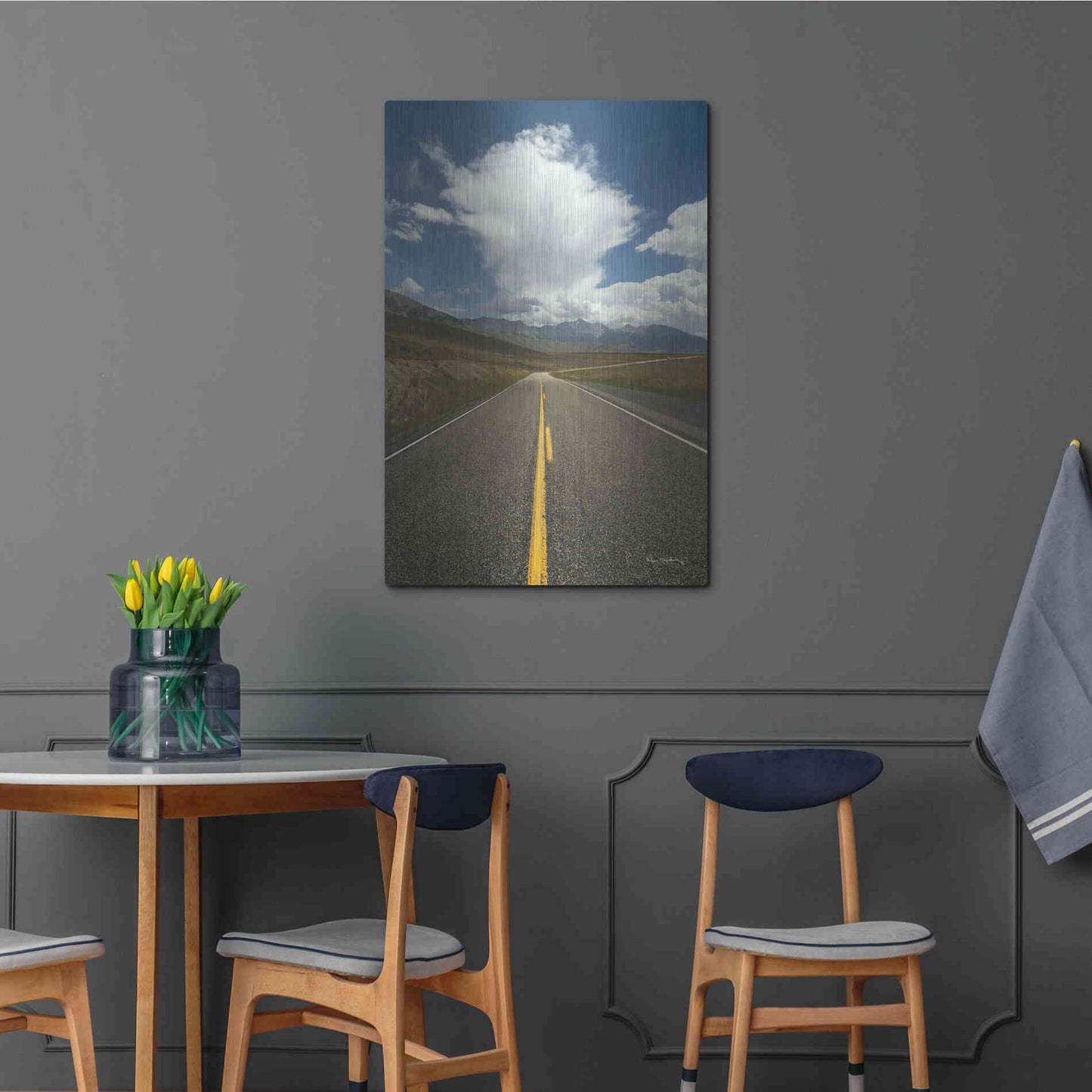 Luxe Metal Art 'Highway 93 in Idaho' by Alan Majchrowicz,Metal Wall Art,24x36