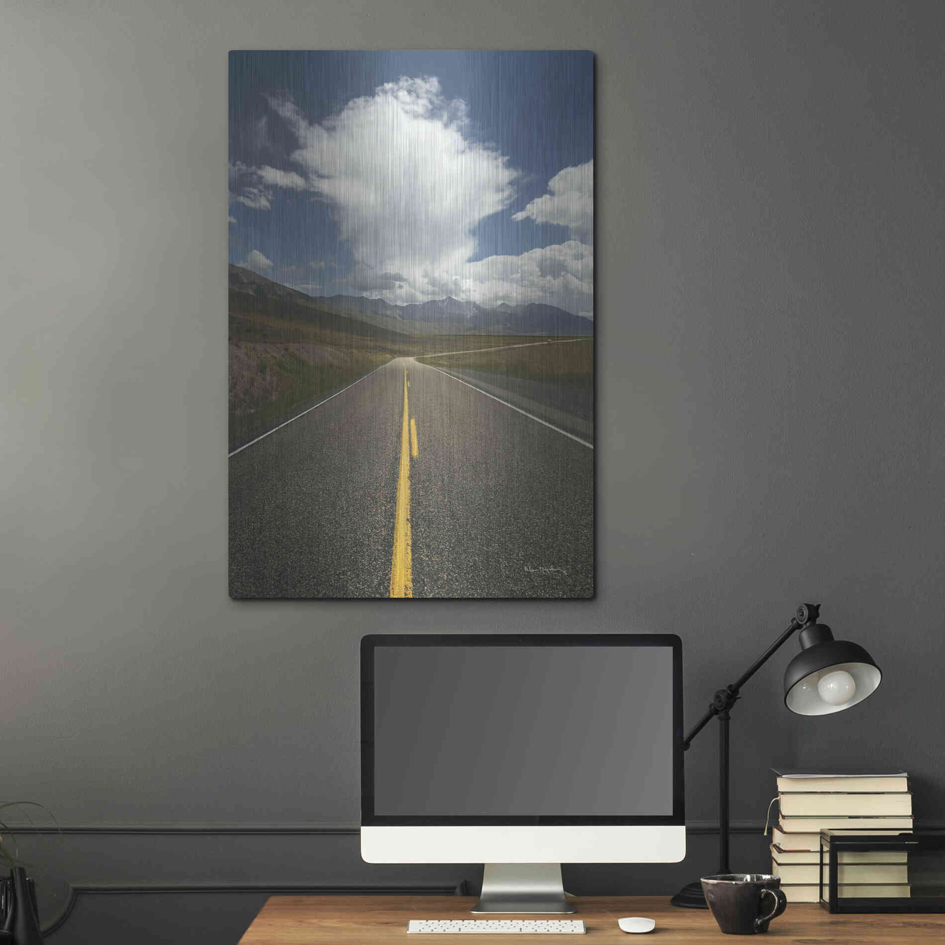 Luxe Metal Art 'Highway 93 in Idaho' by Alan Majchrowicz,Metal Wall Art,24x36