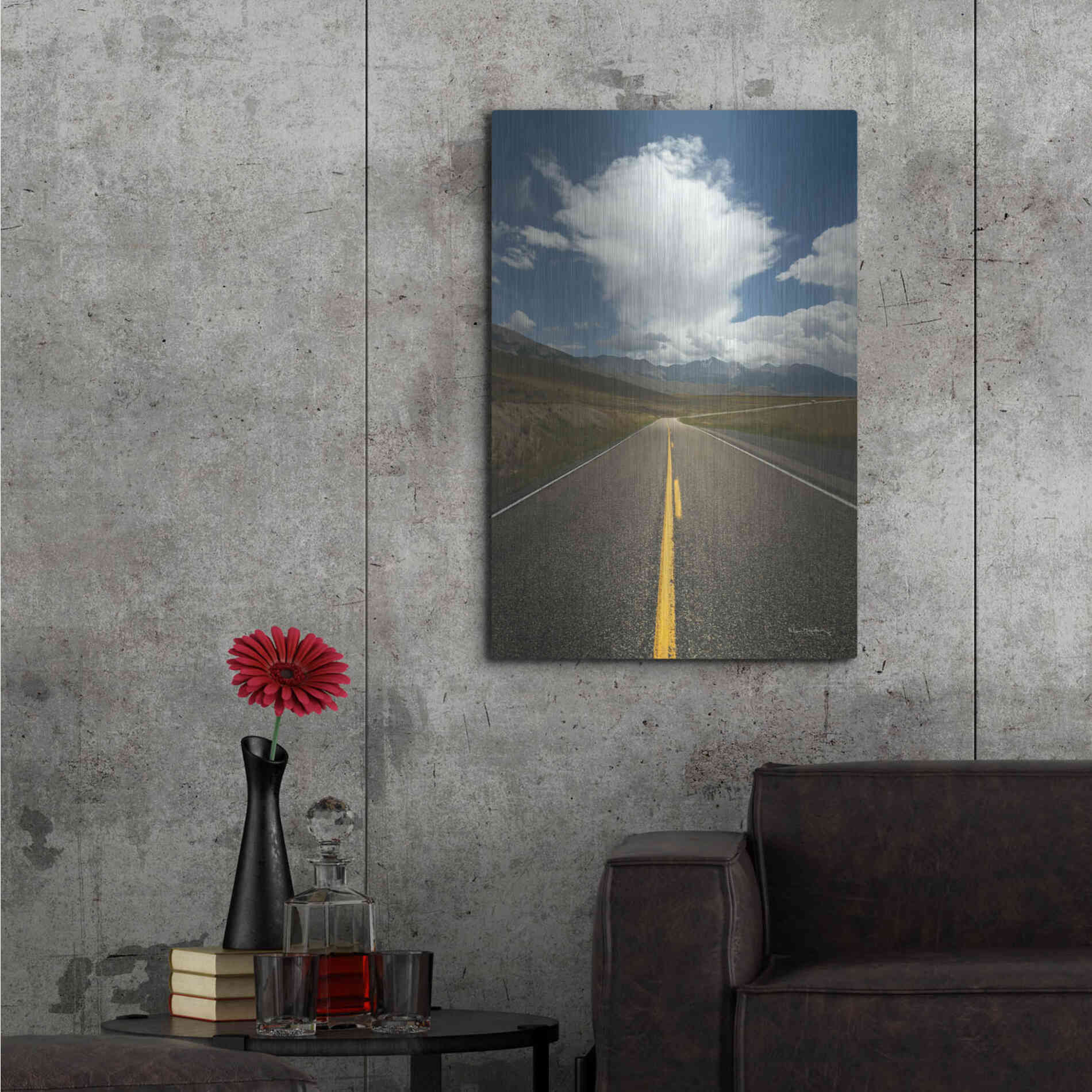 Luxe Metal Art 'Highway 93 in Idaho' by Alan Majchrowicz,Metal Wall Art,24x36