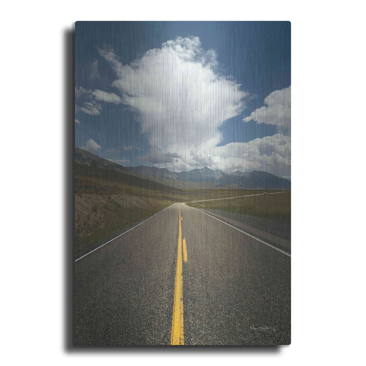 Luxe Metal Art 'Highway 93 in Idaho' by Alan Majchrowicz,Metal Wall Art