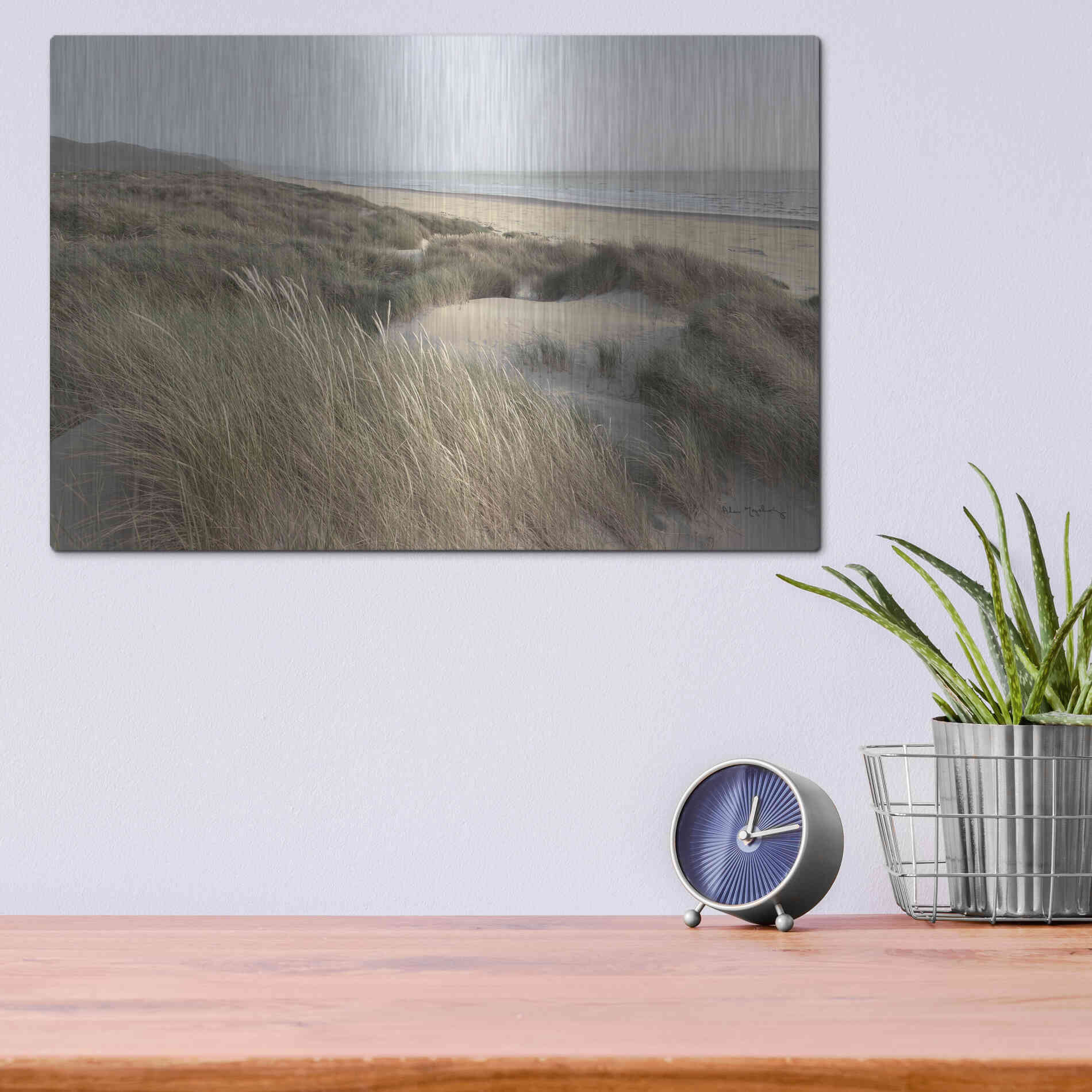 Luxe Metal Art 'Oregon Dunes' by Alan Majchrowicz,Metal Wall Art,16x12