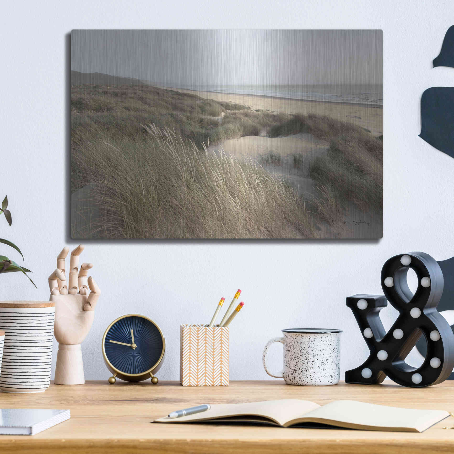 Luxe Metal Art 'Oregon Dunes' by Alan Majchrowicz,Metal Wall Art,16x12