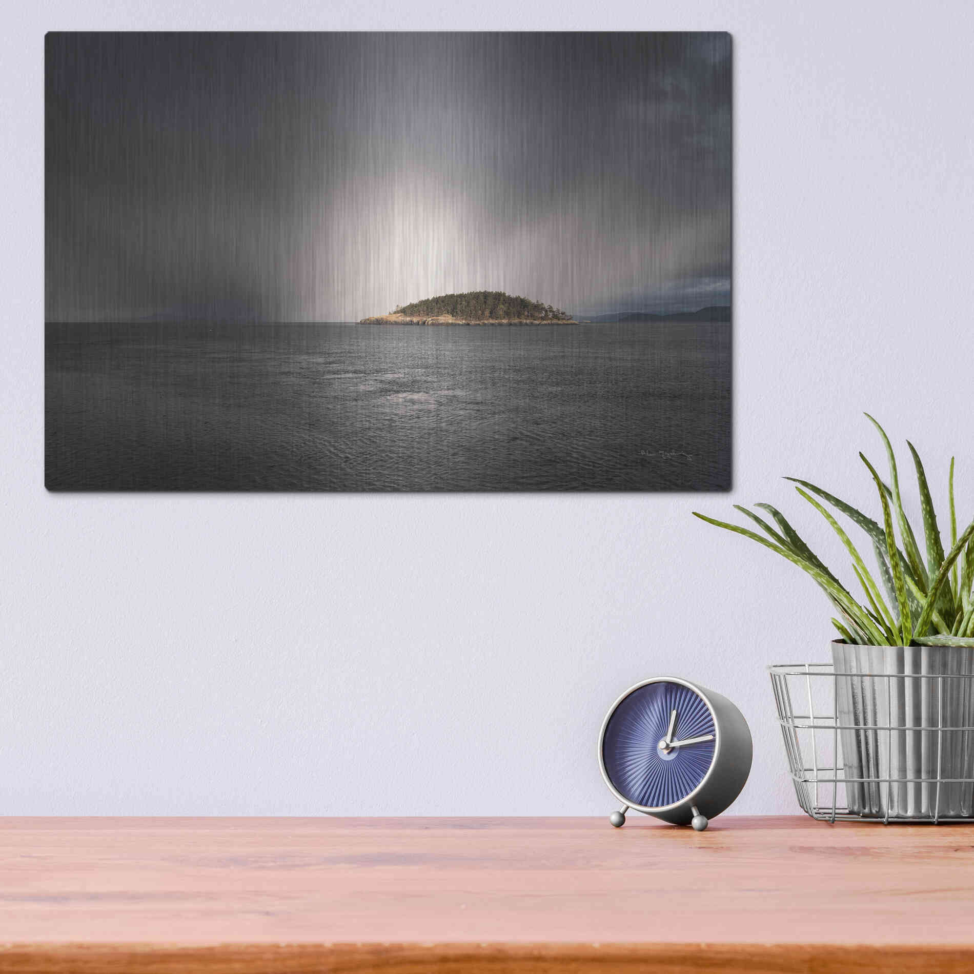 Luxe Metal Art 'Deception Pass Island' by Alan Majchrowicz,Metal Wall Art,16x12