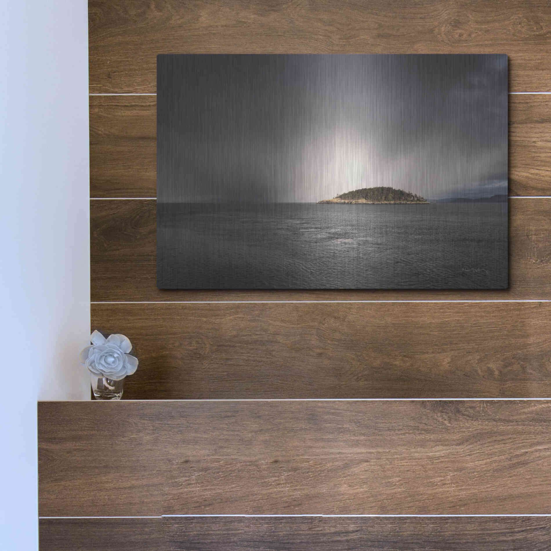 Luxe Metal Art 'Deception Pass Island' by Alan Majchrowicz,Metal Wall Art,16x12