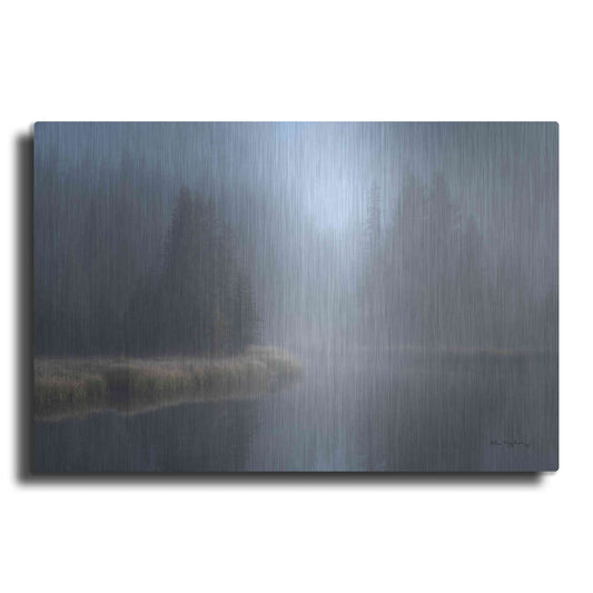 Luxe Metal Art 'Grand Teton Lake Fog' by Alan Majchrowicz,Metal Wall Art