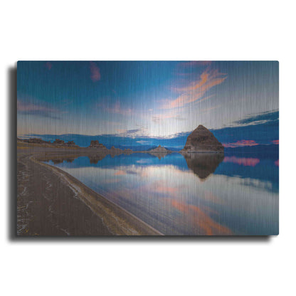 Luxe Metal Art 'Pyramid Lake Nevada 4' by Edin Chavez, Metal Wall Art