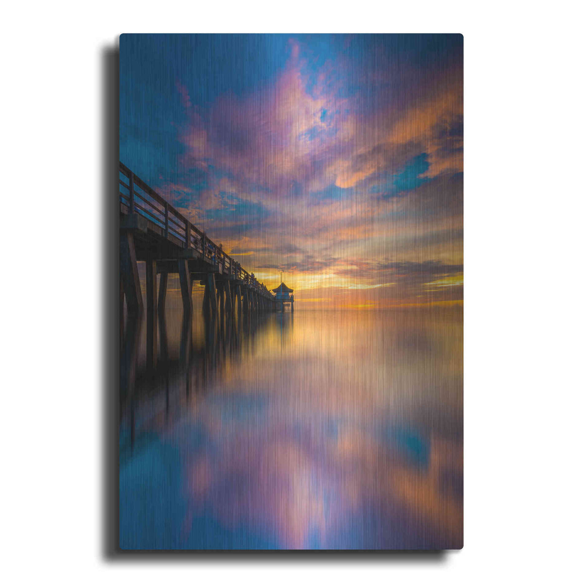 Luxe Metal Art 'Florida Sunsets' by Edin Chavez, Metal Wall Art