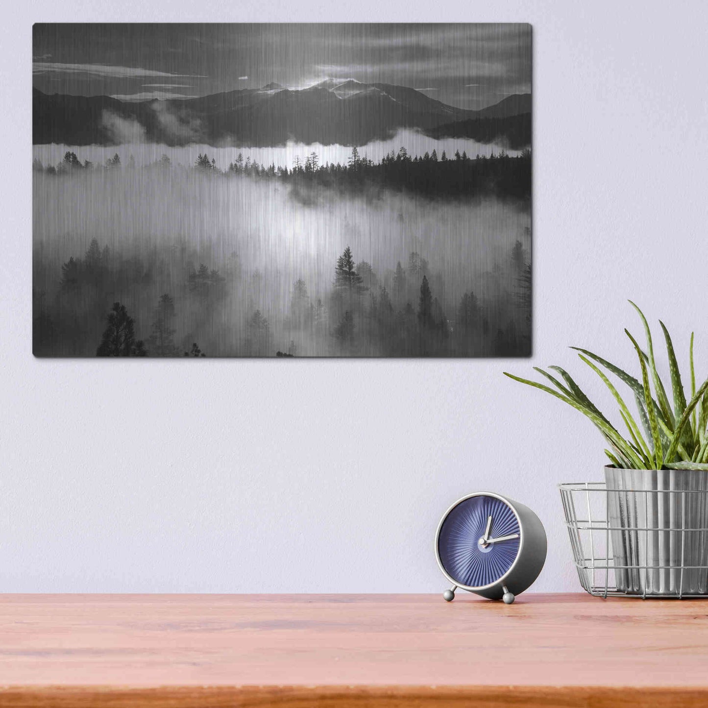 Luxe Metal Art 'Lake Tahoe Murky Mornings' by Edin Chavez, Metal Wall Art,16x12