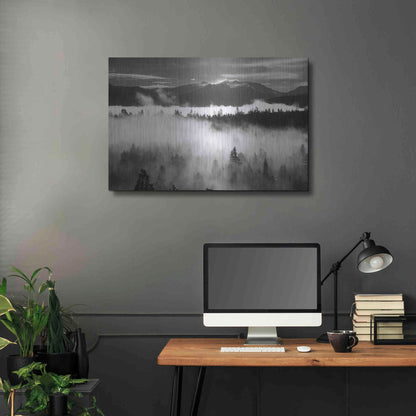 Luxe Metal Art 'Lake Tahoe Murky Mornings' by Edin Chavez, Metal Wall Art,36x24