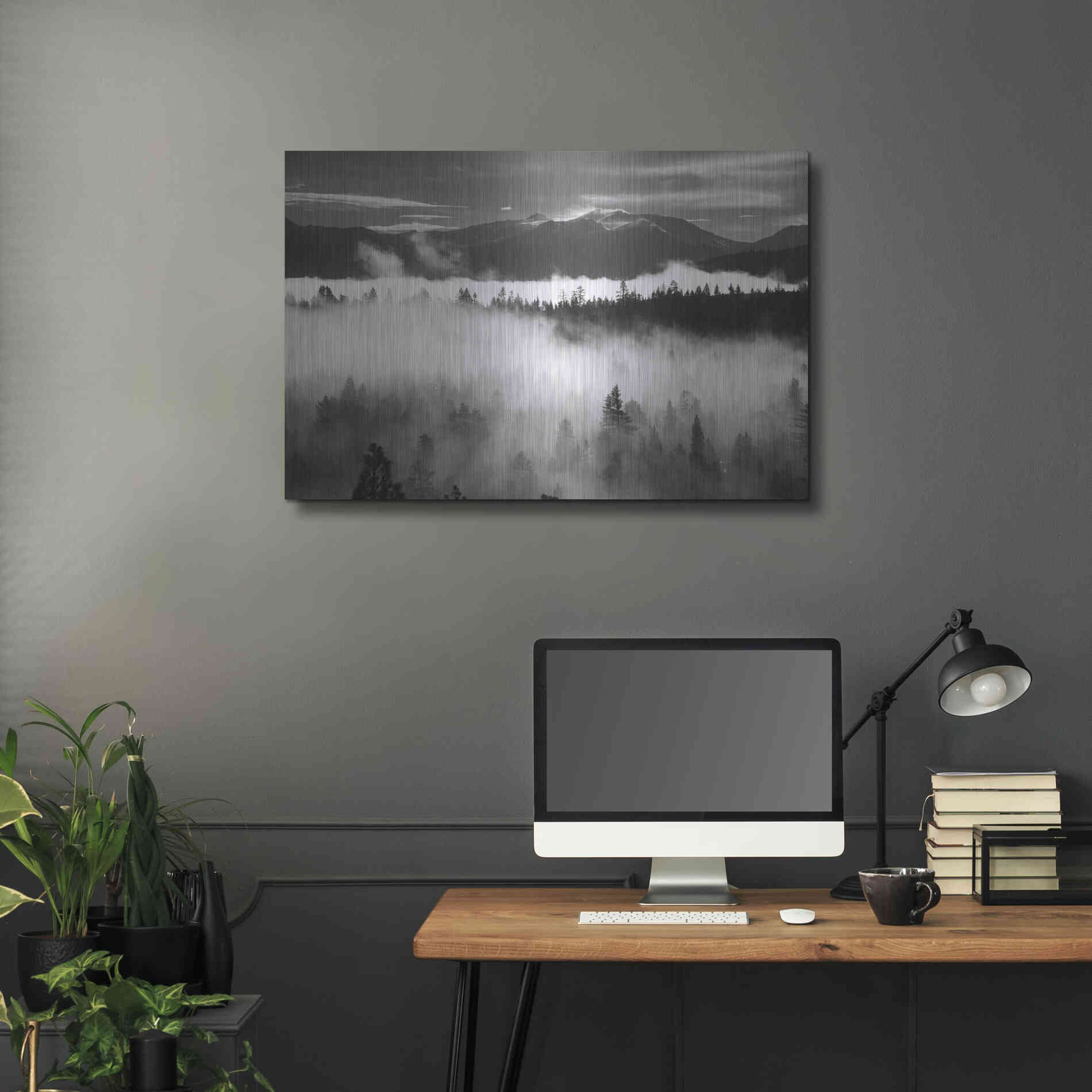 Luxe Metal Art 'Lake Tahoe Murky Mornings' by Edin Chavez, Metal Wall Art,36x24