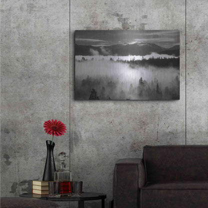 Luxe Metal Art 'Lake Tahoe Murky Mornings' by Edin Chavez, Metal Wall Art,36x24