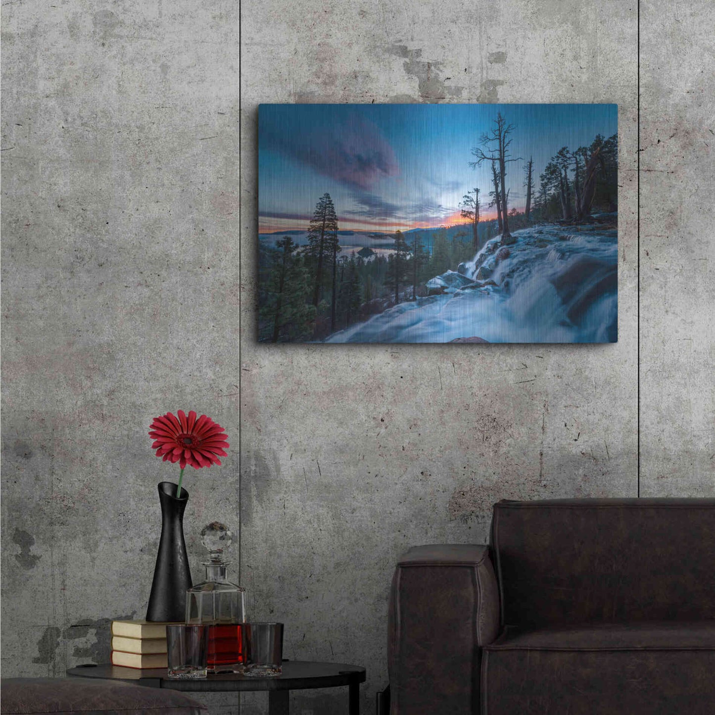 Luxe Metal Art 'Lake Tahoe Emerald Bay' by Edin Chavez, Metal Wall Art,36x24