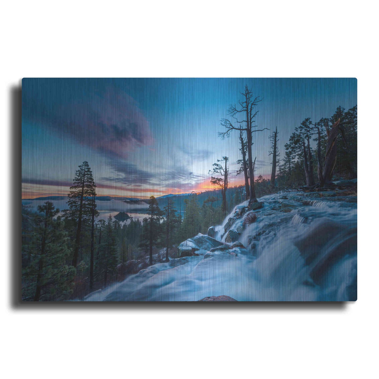 Luxe Metal Art 'Lake Tahoe Emerald Bay' by Edin Chavez, Metal Wall Art