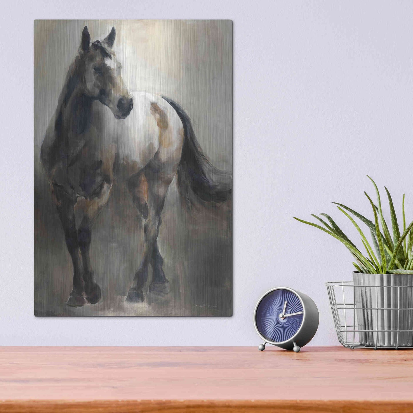 Luxe Metal Art 'Copper and Nickel' by Marilyn Hageman, Metal Wall Art,12x16