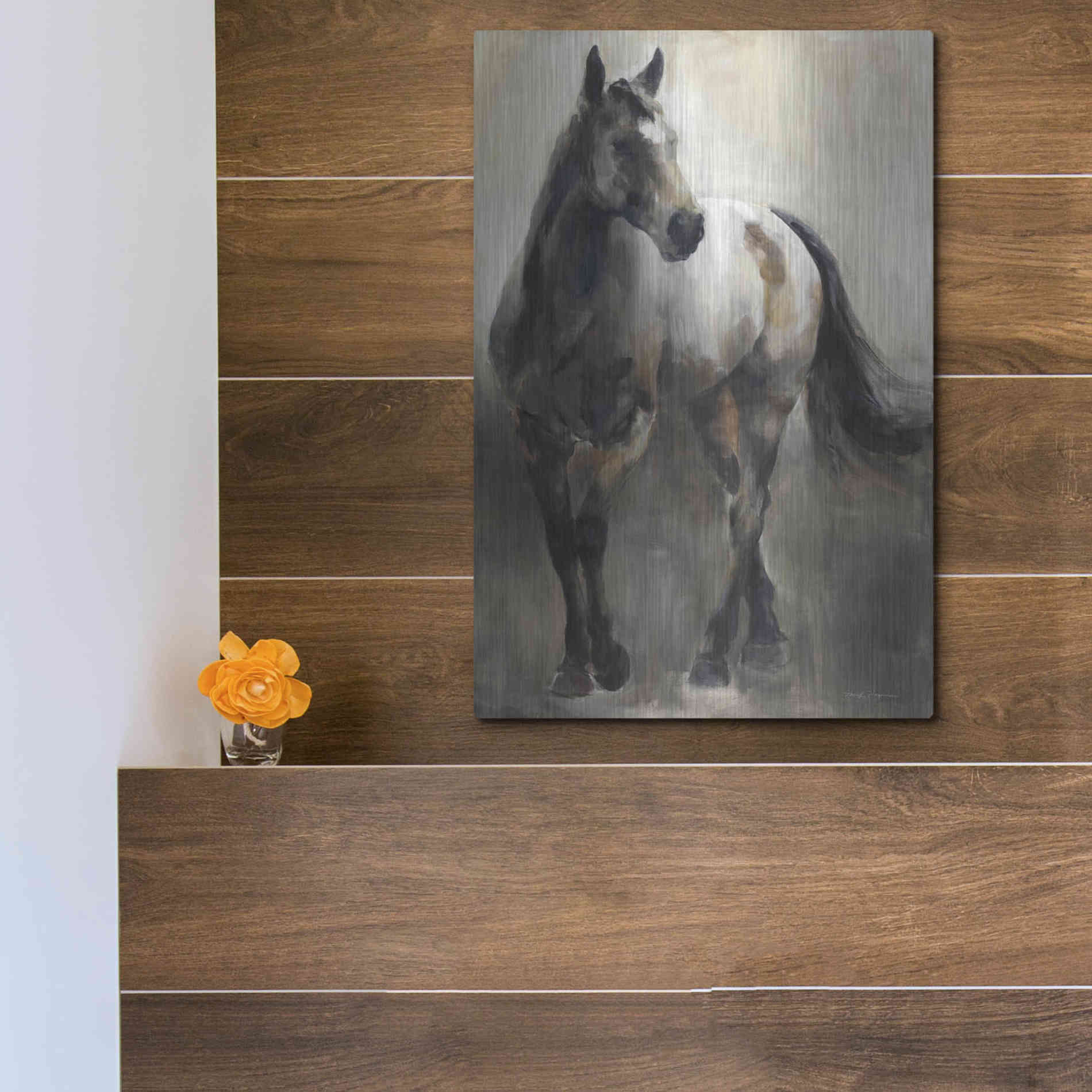 Luxe Metal Art 'Copper and Nickel' by Marilyn Hageman, Metal Wall Art,12x16