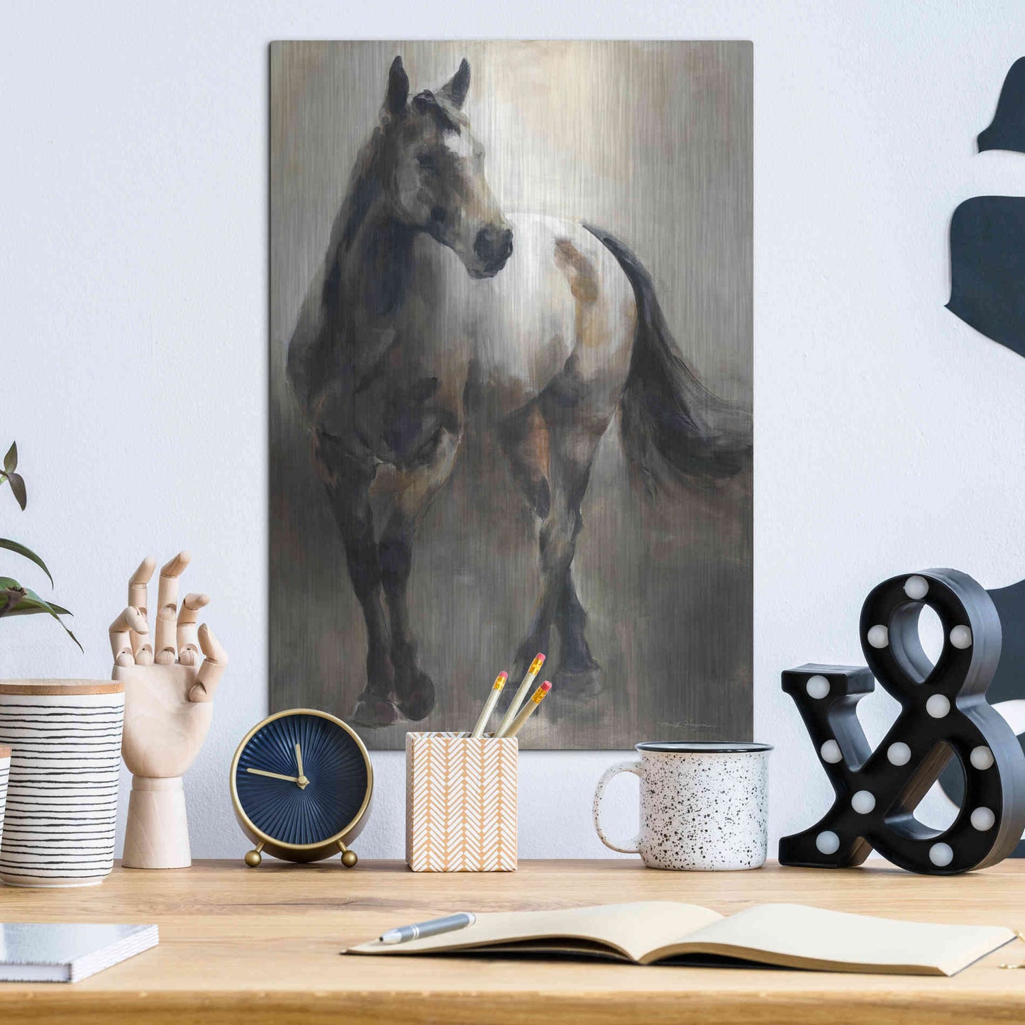 Luxe Metal Art 'Copper and Nickel' by Marilyn Hageman, Metal Wall Art,12x16