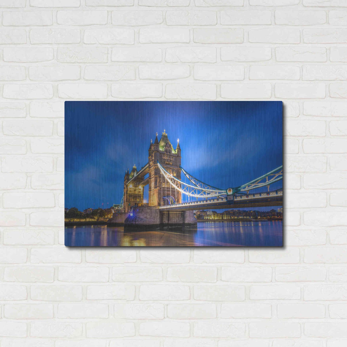 Luxe Metal Art 'London Bridge' by Edin Chavez, Metal Wall Art,36x24