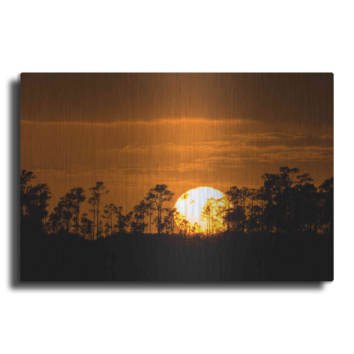 Luxe Metal Art 'Fire in the Sky' by Edin Chavez, Metal Wall Art