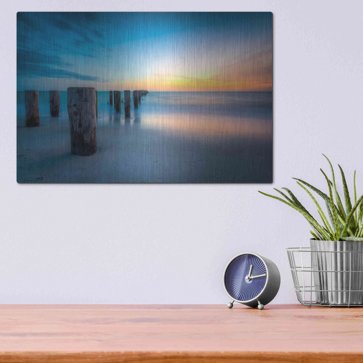Luxe Metal Art 'Forgotten Monoliths' by Edin Chavez, Metal Wall Art,16x12