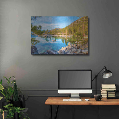 Luxe Metal Art 'Majestic Lake Tahoe' by Edin Chavez, Metal Wall Art,36x24