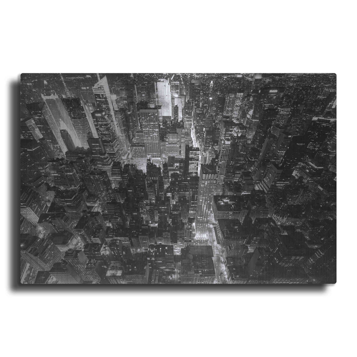 Luxe Metal Art 'Concrete Jungle of New York' by Edin Chavez, Metal Wall Art