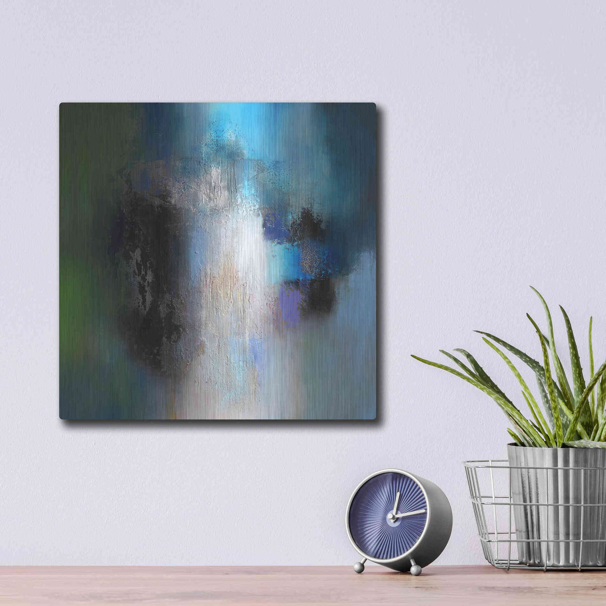 Luxe Metal Art 'Solstice' by Eelco Maan, Metal Wall Art,12x12