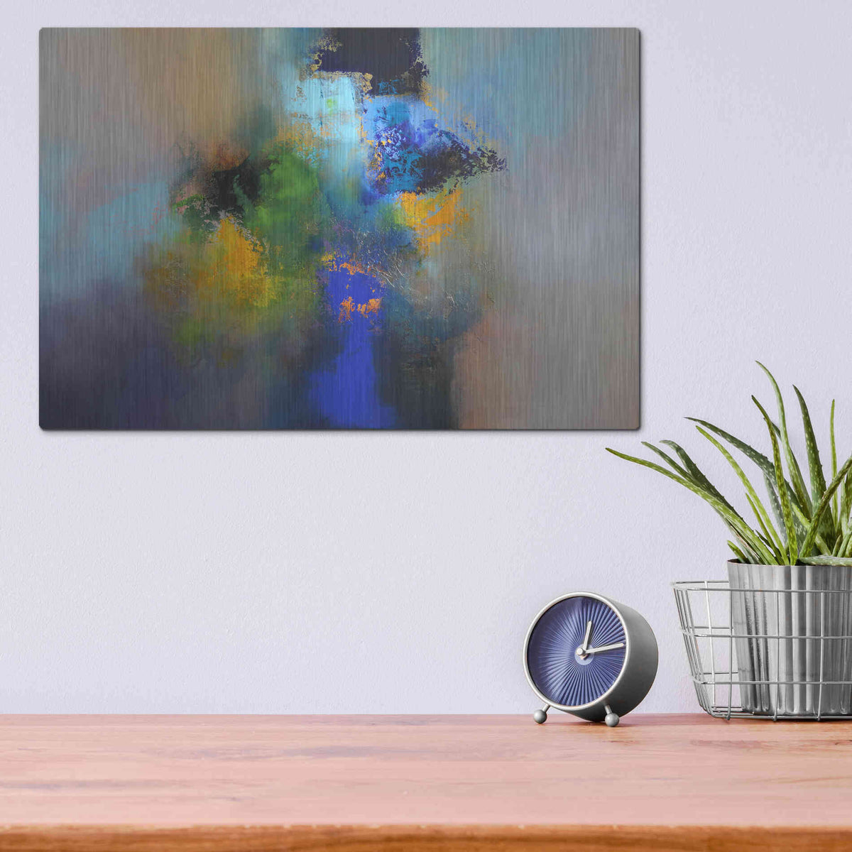 Luxe Metal Art 'Rain Garden' by Eelco Maan, Metal Wall Art,16x12