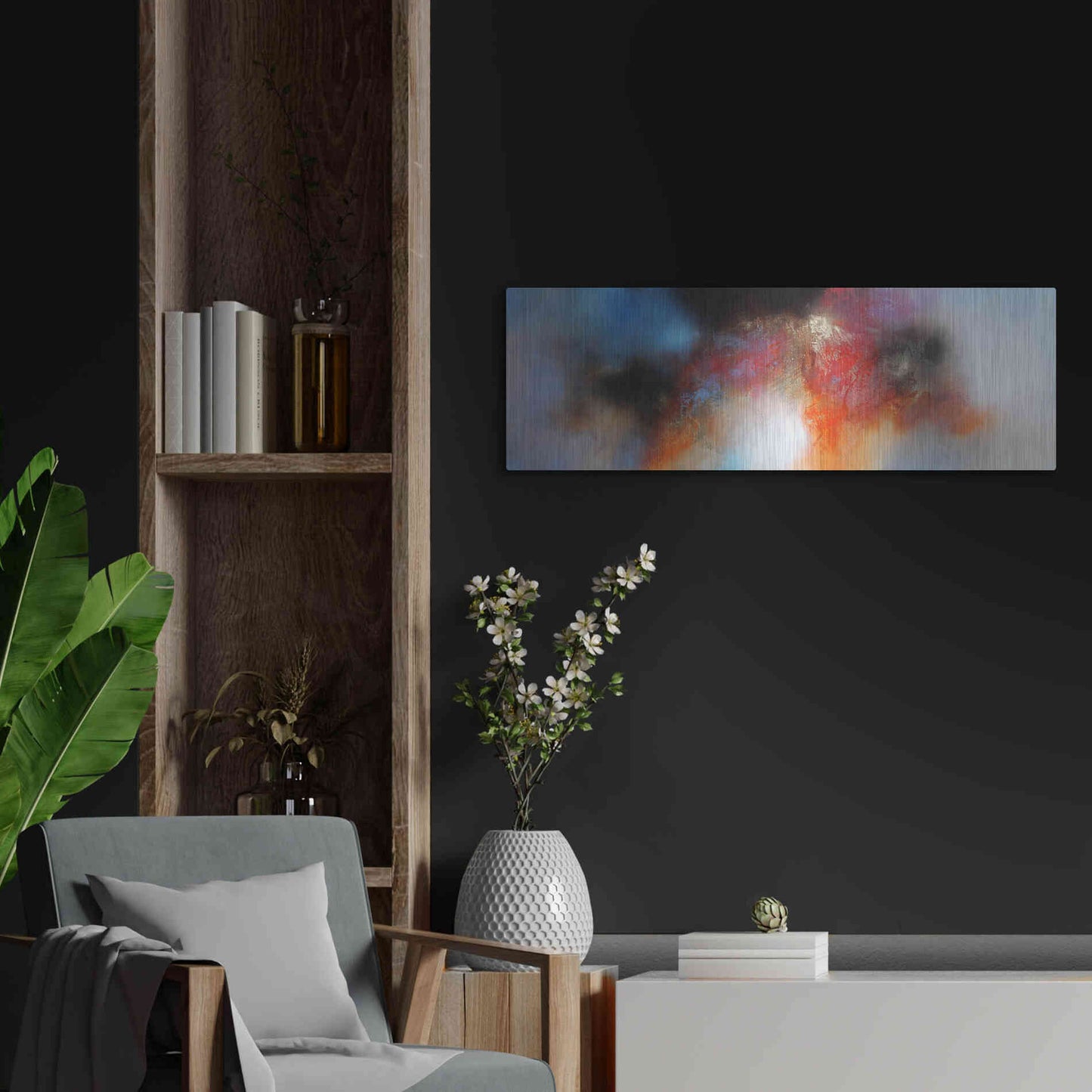 Luxe Metal Art 'A New Day' by Eelco Maan, Metal Wall Art,36x12