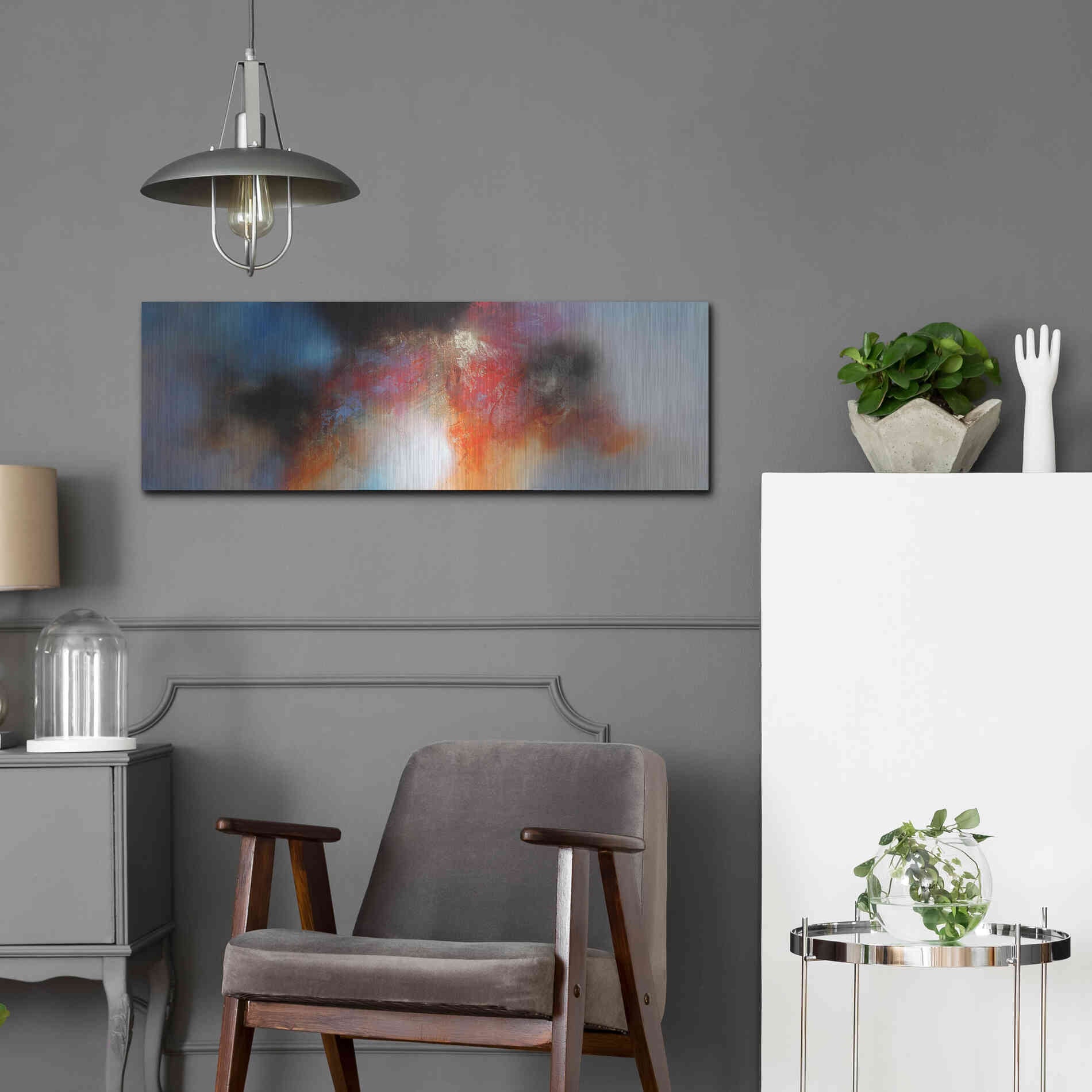 Luxe Metal Art 'A New Day' by Eelco Maan, Metal Wall Art,36x12