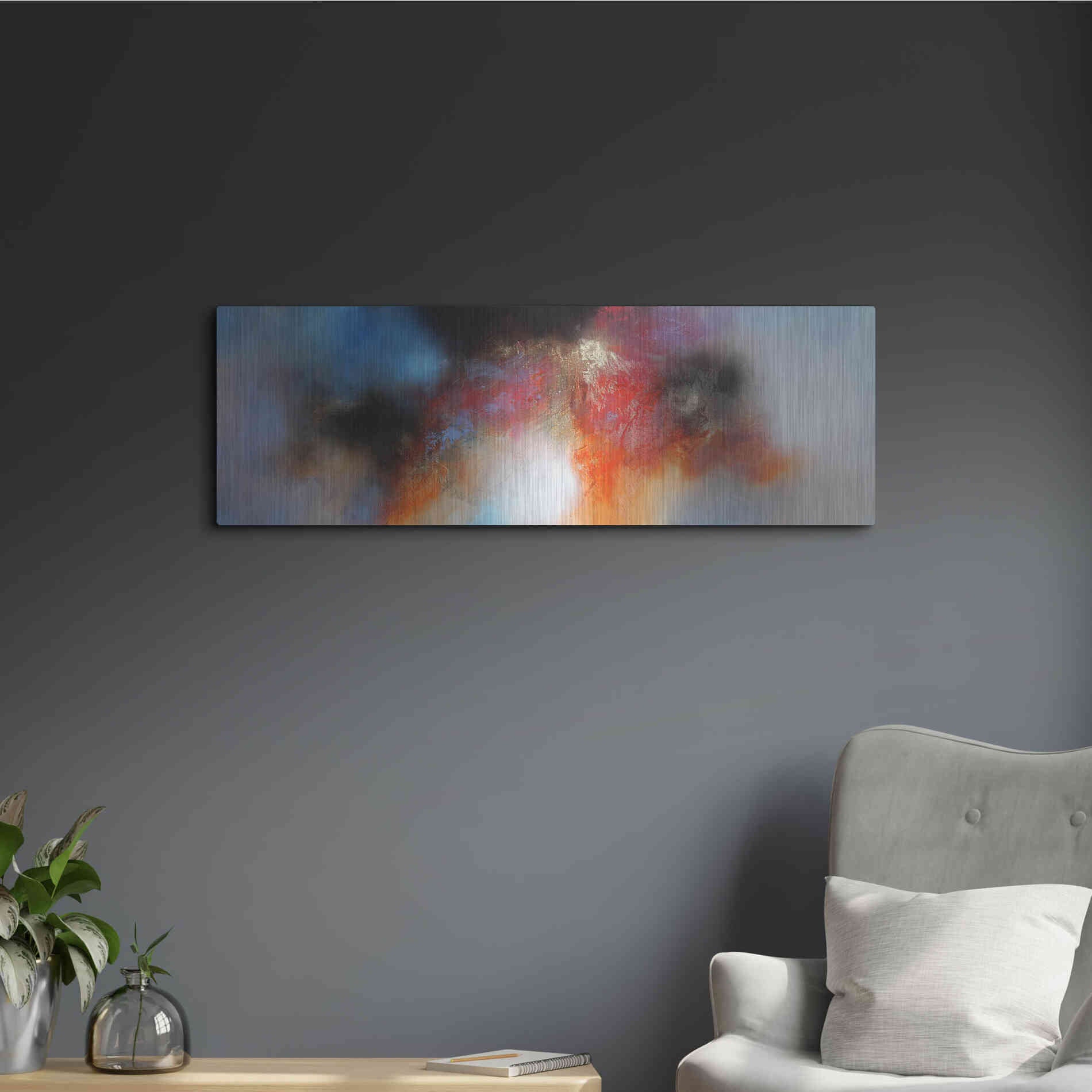 Luxe Metal Art 'A New Day' by Eelco Maan, Metal Wall Art,36x12