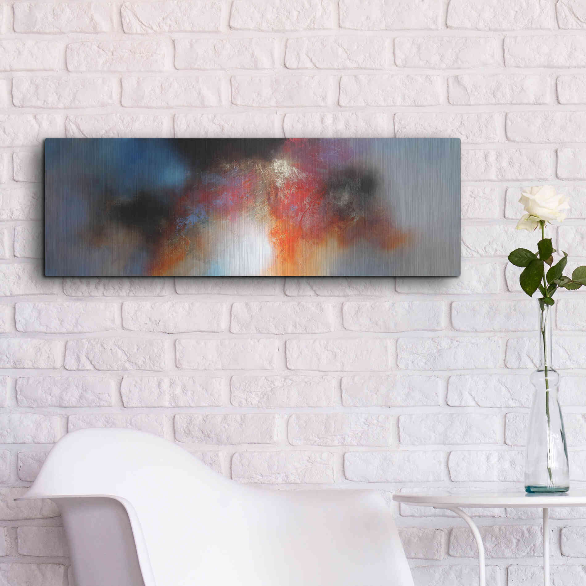 Luxe Metal Art 'A New Day' by Eelco Maan, Metal Wall Art,36x12